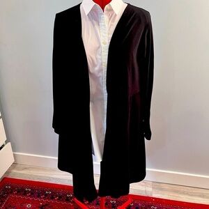 Zink London Long Black Crossover Cardigan Size Medium